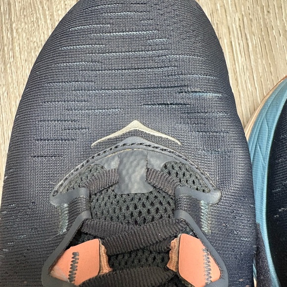 Hoka One One Women's Dark Blue and Peach Athletic Shoes - Picture 8 of 15